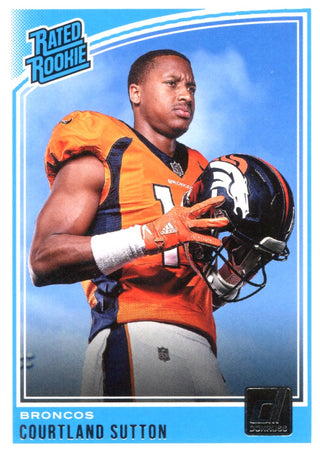 Courtland Sutton 2018 Panini Donruss Rated Rookie Card #312