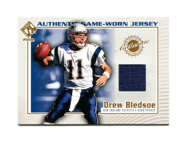 Drew Bledsoe 2002 Pacific Trading Authentic Game-Worn Jersey #75 Card