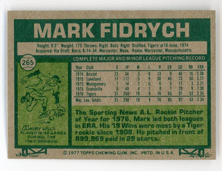 Mark Fidrych 1977 Topps A.L. All-Star #265 Card