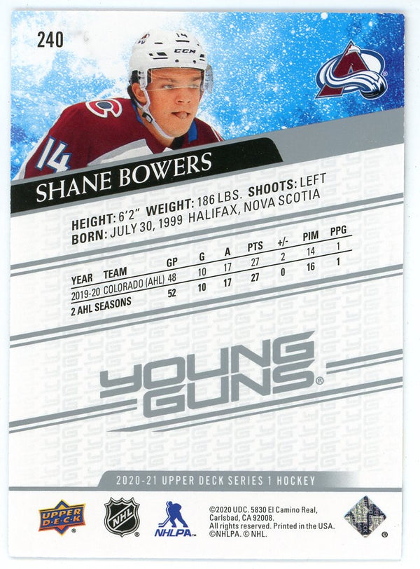 Shane Bowers 2020 Upper Deck Young Guns #240