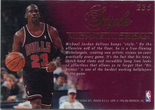 Michael Jordan 1995 - 1996 Flair Style Card #235