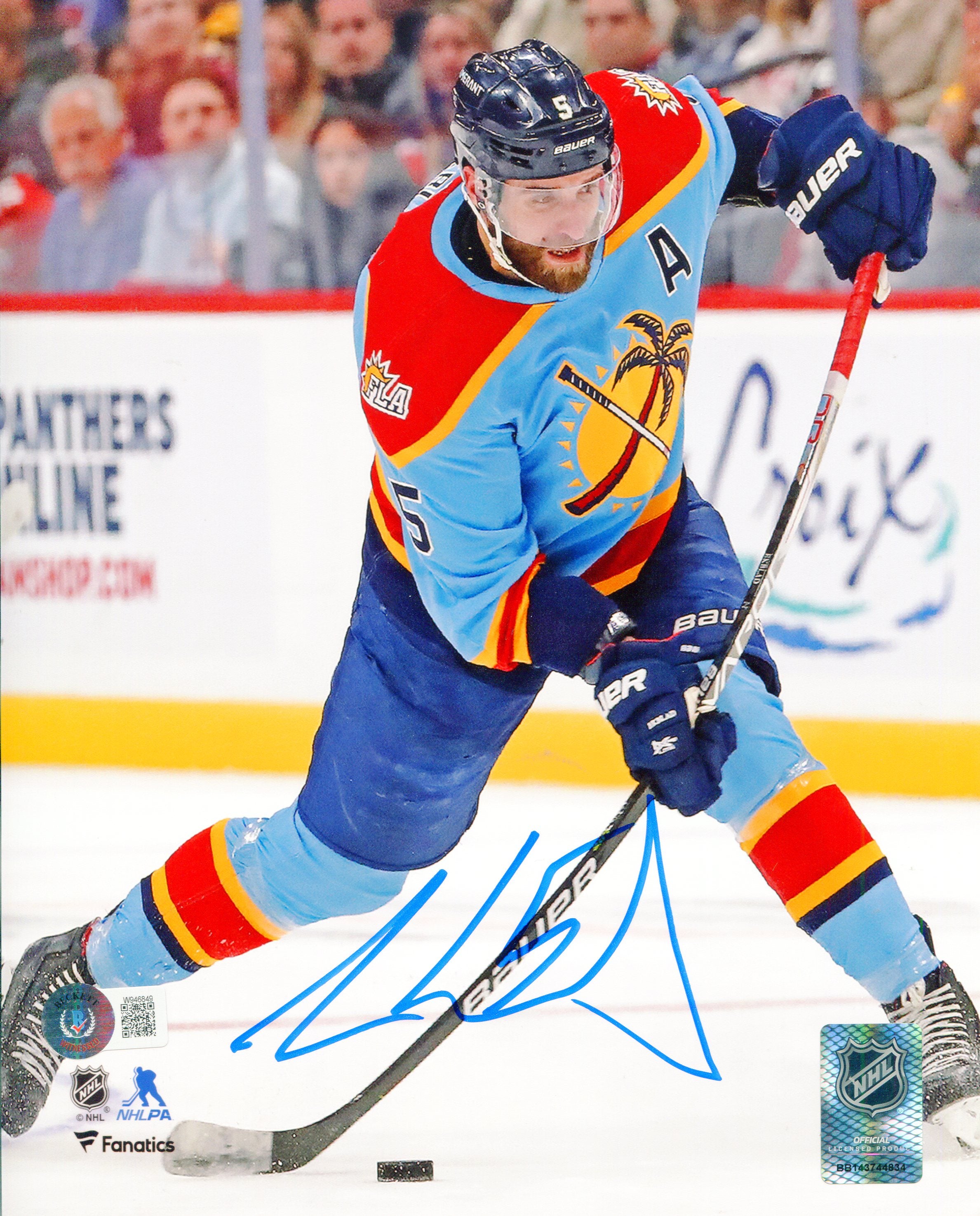 Aaron Ekblad Autographed Panthers Reverse Retro Jersey 8x10 Photo ...