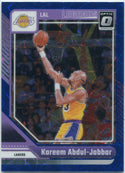 Kareem Abdul-Jabbar 2024 - 2025 Panini Donruss Optic Blue Laser Prizm Card #228
