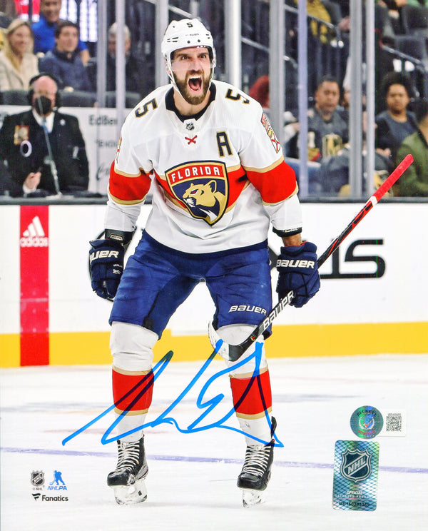 Aaron Ekblad Autographed Panthers Celebrating 8x10 Photo