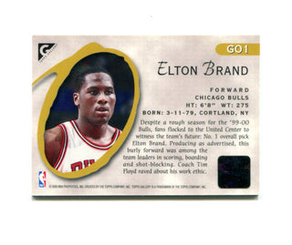 Elton Brand 2000 Topps Gallery Originals Game-Worn #G01 Card