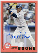 Aaron Boone 2017 Topps Archives Fan Favorites Autographed Peach Border Card #FFA-AB 42/150