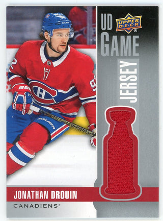 Jonathan Drouin 2019-20 Upper Deck UD Game Jersey Patch Relic Card #GJ-JD