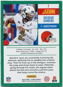 Shedeur Sanders 2025 Panini Score RC #2