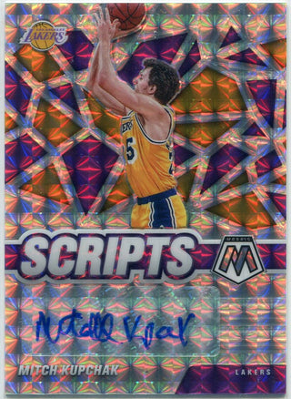 Mitch Kupchak 2020 - 2021 Panini Mosaic Scripts Autographed Prizm Card #SC-MKU