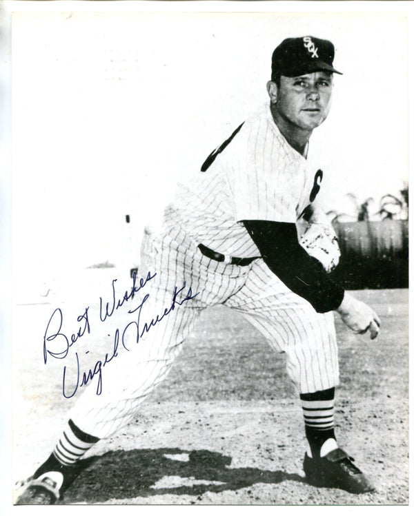 Virgil Trucks Autographed / Signed 8x10 Black & White Photo