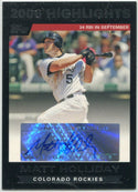 Matt Holliday Autographed 2007 Topps Card