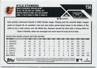 Kyle Stowers 2023 Topps RC #156