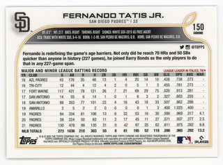 Fernando Tatis Jr 2022 Topps Chrome Silver #150 Card