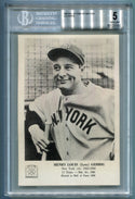 Lou Gehrig 1963 Hall Of Fame Picture Pack Card BGS Graded 5
