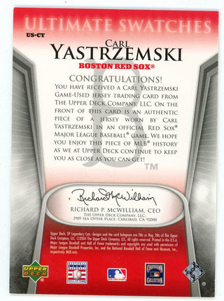Carl Yastrzemski 2004 Upper Deck Ultimate Swatches Patch Relic #US-CY