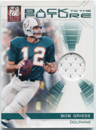 Bob Griese 2012 Panini Elite Back To The Future Jersey Card #5 77/199