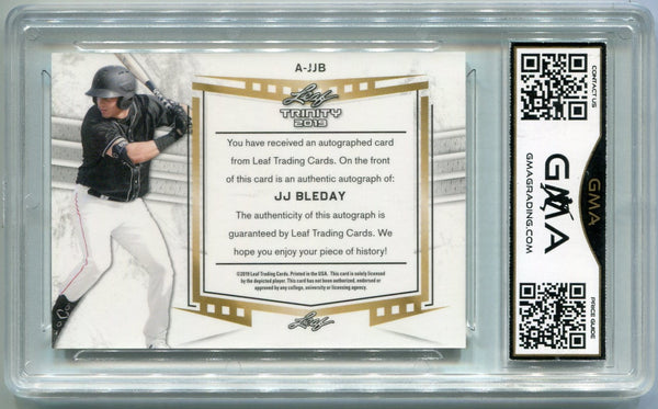 JJ Bleday 2019 Leaf Trinity Inscription Autographed Green Parallel Card #A-JJB 14/15 GMA Graded 10