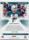 Bob Griese 2012 Panini Elite Back To The Future Jersey Card #5 77/199