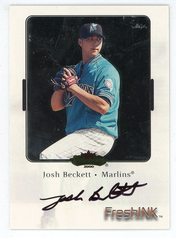 Josh Beckett 2000 Fleer Autographed FreshInk Card