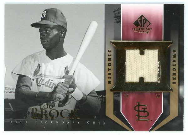 Lou Brock 2004 Upper Deck Historic Swatches Patch Relic #HS-LB