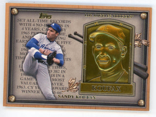 Sandy Koufax 2012 Topps Update Commemorative Hall of Fame Plaques #HOF-SK