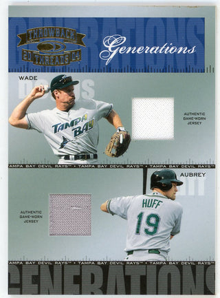 Wade Boggs/ Aubrey Huff 2004 Donruss Throwback Threads Generations Patch Relics