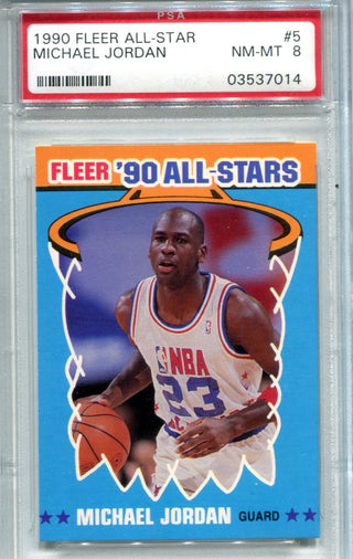 Michael Jordan 1990 Fleer All-Star #5 PSA 8 Card