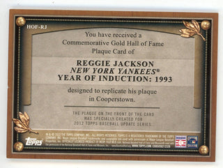 Reggie Jackson 2012 Topps Update Commemorative Hall of Fame Plaques #HOF-RJ