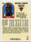 Michael Jordan 1989 - 1990 NBA Hoops Card #200