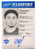 Drake London 2022 Panini Prestige Passport Auto #NPSDL Card