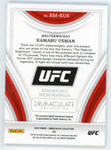 Kamaru Usman 2023 Panini Immaculate Patch Relic #RM-KUS