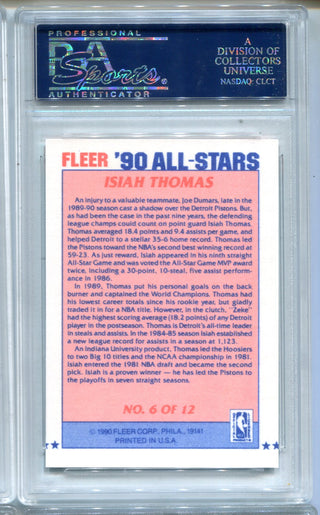 Isiah Thomas 1990 Fleer All-Stars #6 PSA Mint 9 Card