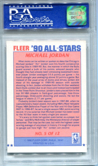 Michael Jordan 1990 Fleer All-Star #5 PSA 8 Card