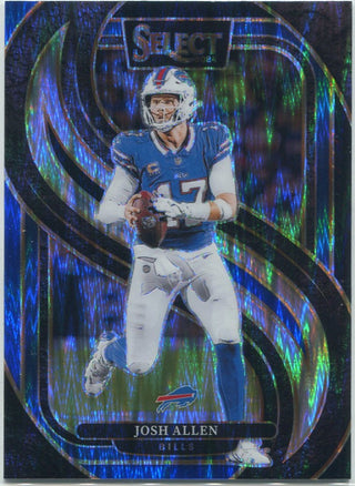 Josh Allen 2024 Panini Select Premier Level Blue Shock Prizm Card #122