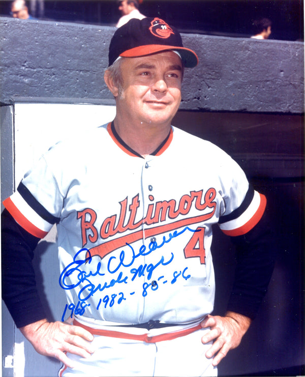 Earl Weaver Autographed 8x10 Photo