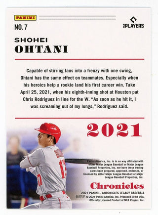 Shohei Ohtani 2021 Panini Chronicles #7 Card