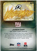 Jaxson Dart 2026 Topps Resurgence Voltaic RC #VT-2