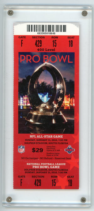 2010 NFL Pro Bowl Ticket