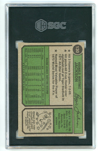 Reggie Jackson 1974 Topps Card #130 SGC 6