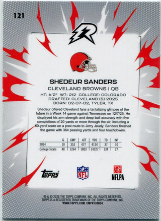 Shedeur Sanders 2026 Topps Resurgence RC #121