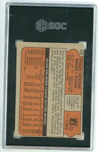 Reggie Jackson 1972 Topps #435 SGC 5