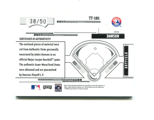 Andre Dawson 2005 Donruss Tools of the Trade #TT-101 38/50 Card