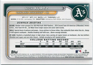 Nick Kurtz 2024 Bowman Draft RC #BD-56
