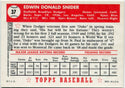 Duke Snider 2001 Topps Archives Reserve 1952 Reprint Refractor Card