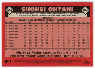 Shohei Ohtani 2021 Topps Chrome 35th anniversary #86BC-9 Card
