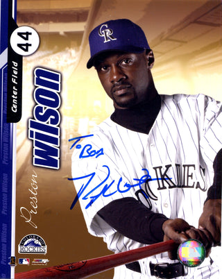 Preston Wilson Signed 8x10 Photo.