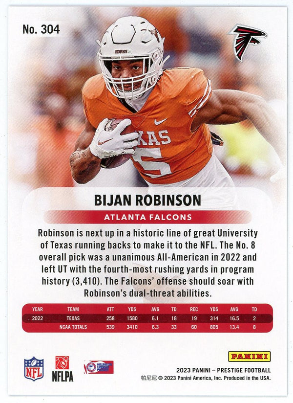 Bijan Robinson 2023 Panini Prestige Xtra Points #304