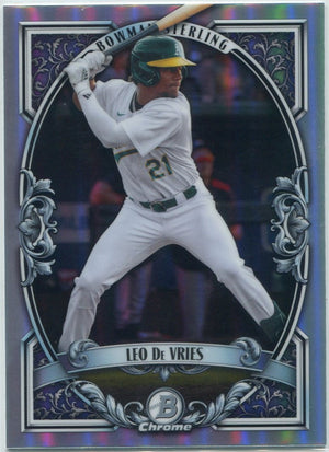 Leo De Vries 2026 Bowman Chrome Sterling Card #BST-9
