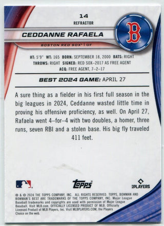 Ceddanne Rafaela 2024 Bowman's Best Refractor RC #14