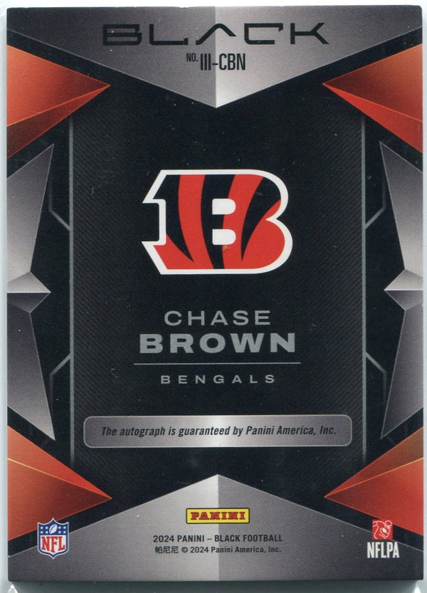 Chase Brown 2024 Panini Black Instant Impact AUTO Card #III-CBN 214/249